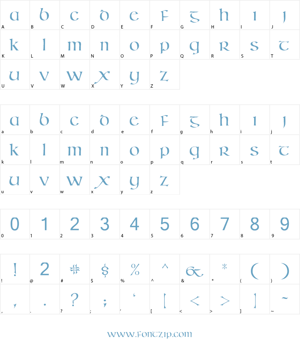 Kells Font Character